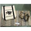 Image 1 : Western saddle Blanket, stirrups, bag