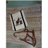 Image 1 : Western saddle blanket, leather halter, bag