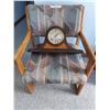 Image 1 : New Haven mantle clock, fabric seated wood chair