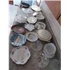 Image 1 : Asst serving platters and dishes incl cast iron frying pan (approx 20 pcs)