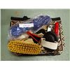 Image 1 : Brushes, brush bag, and hay net