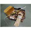 Image 1 : RH roping glove, whip, tie down rope, brush bag, brushes