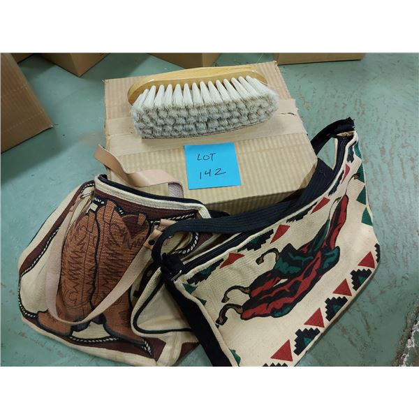 12 salt brushes with 2 brush bags