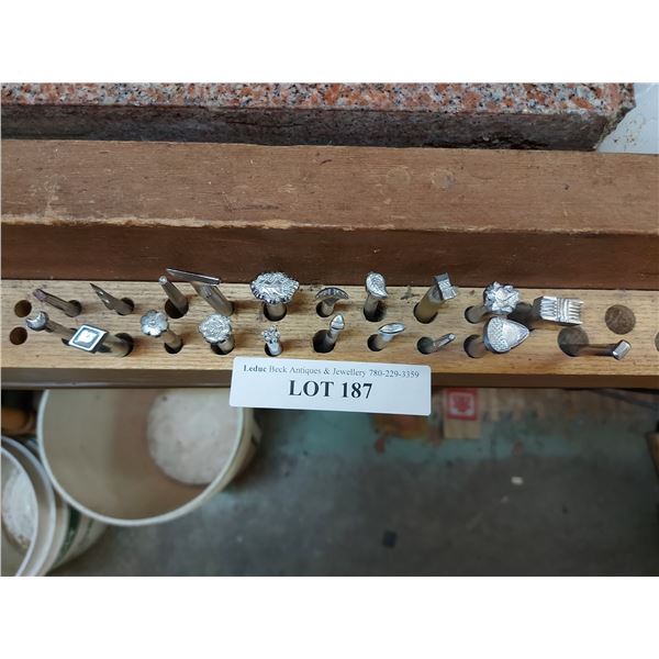 20 asst sizes & patterns of leather craft stamps