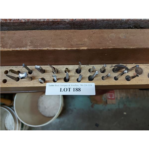 Asst. leather craft stamps - 20 pc.