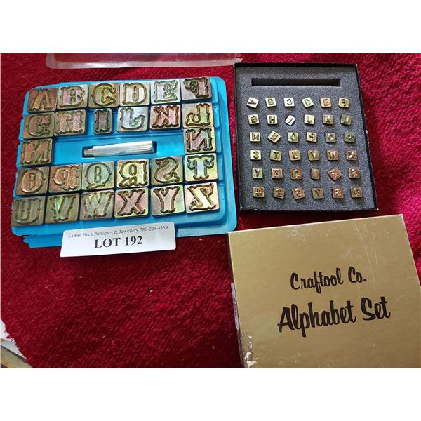 Leather craft stamps - alphabet and alphabet/number