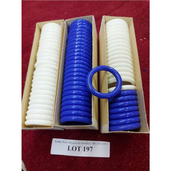 Nylon rings/spacers) 25x #2's, 3x boxes of blue & white