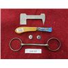 Image 1 : Clinch clipper, hoof knife, 1 pair rowels, bit