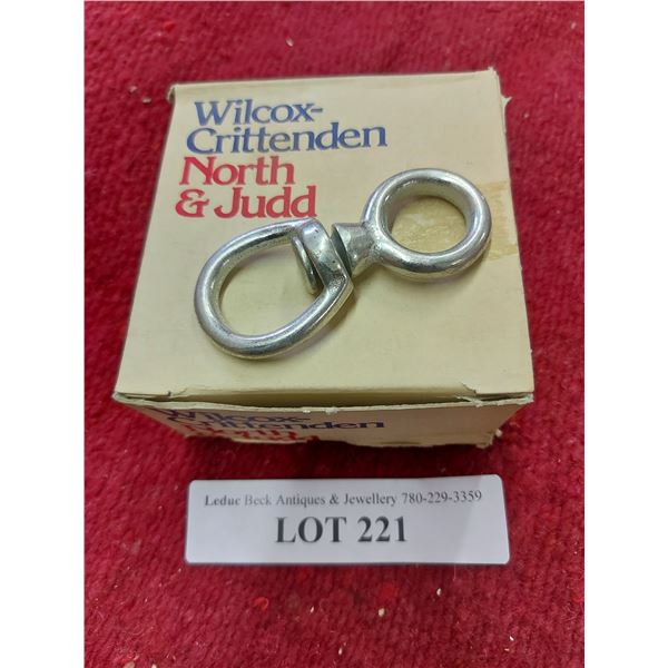 10 swivel eye-hooks, Wilcox-Crittenden North & Judd brand