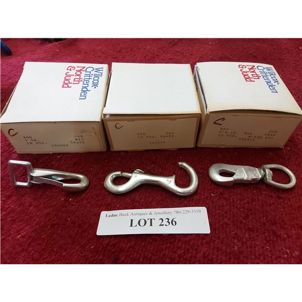 10 Swivel eye-hooks, Wilcox-Crittenden North & Judd brand