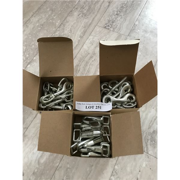 10 saddle snap, 10 swivel snaps, 10 open end snaps