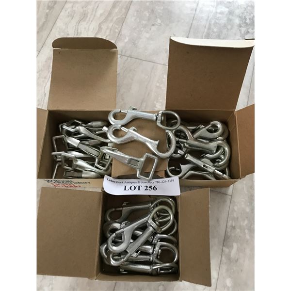 10 open end snaps, 10 saddle snaps, 10 swivel snaps