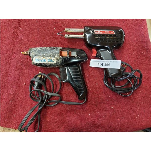 Weller D550 soldering gun, Bostik glue gun