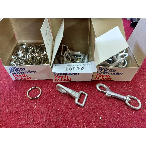 10 Saddle snaps, 100 key rings, 10 swivel snaps