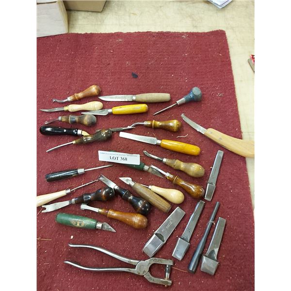 Box of Leather making tools