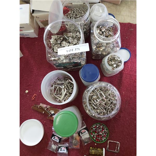 Box of asst conchos, belts and rhinestones