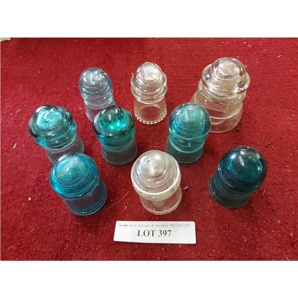9 Glass Insulators