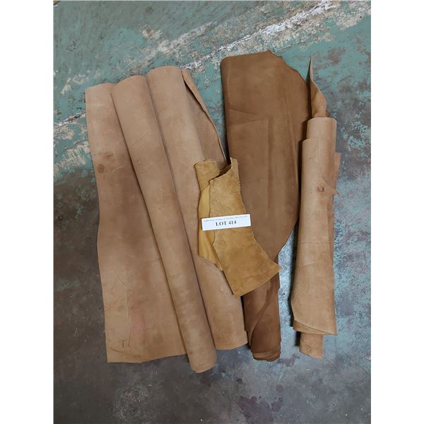 Asst rolls of suede - yellow shade