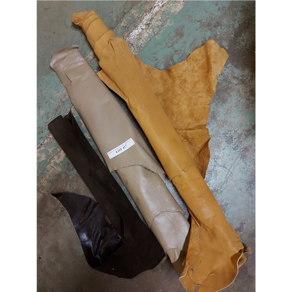 Asst rolls of designer whole hides - asst colours