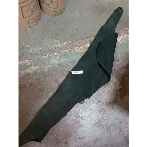 1 roll of green suede