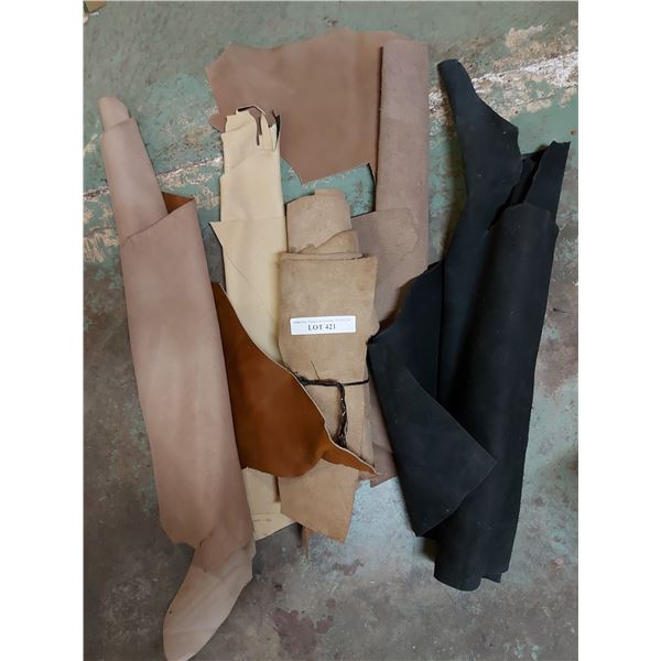 Asst rolls of designer whole hides - asst colours