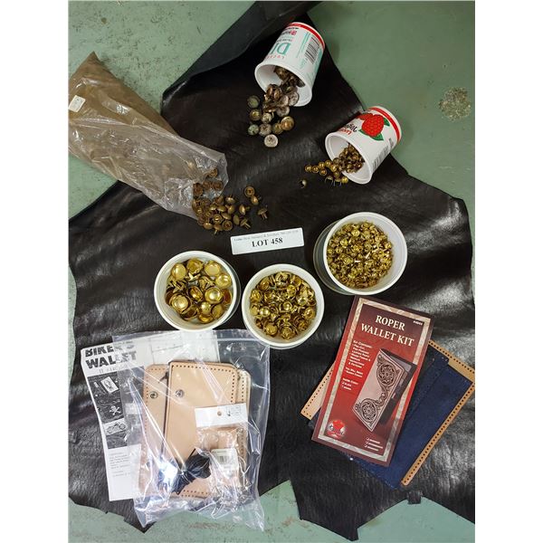 2 wallet making kits, asst new & used spots
