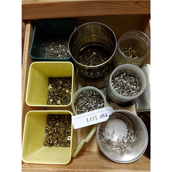 Brass and silver rivets