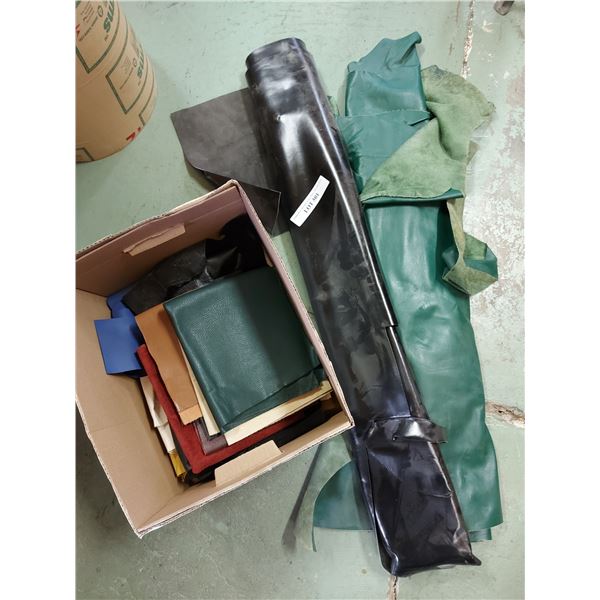 Green designer leather and other scrap leather pcs