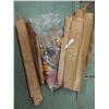 Image 1 : Roll of tan suede and other scrap leather pcs