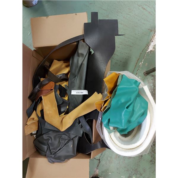 Box of scrap leather