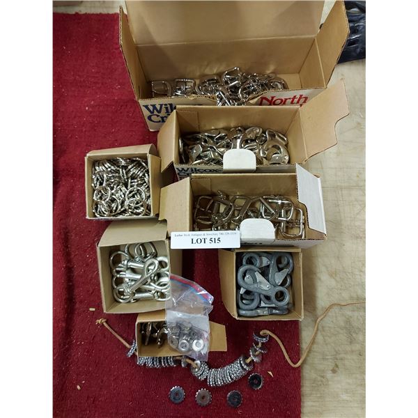 Asst leather hardware and accessories