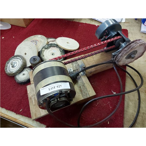 Canadian General Electric A-C Motor with asst wheels and attachment