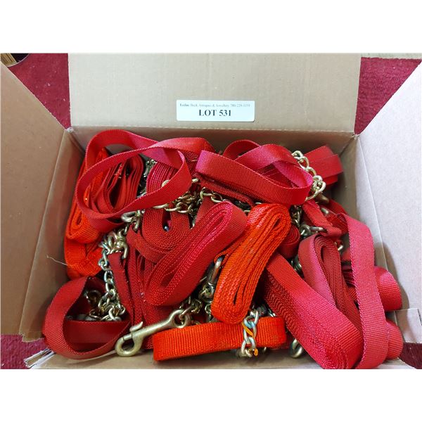 1 box webbing with snaps and chain - red