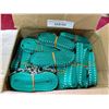 Image 1 : Green webbing with snaps and chain, 1 box