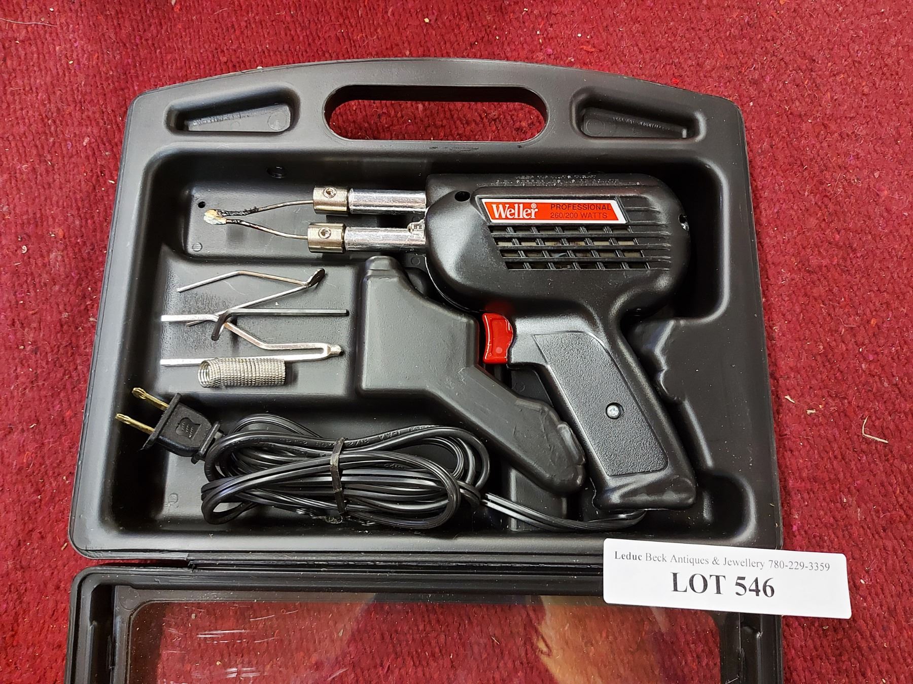 Weller soldering gun, in case Beck Auctions Inc.
