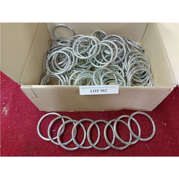 Solid 3" metal rings - approx. 83