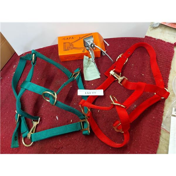 2 webbing halters, CAPA hair clipper