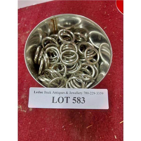 240 1" nickel-plated, solid rings