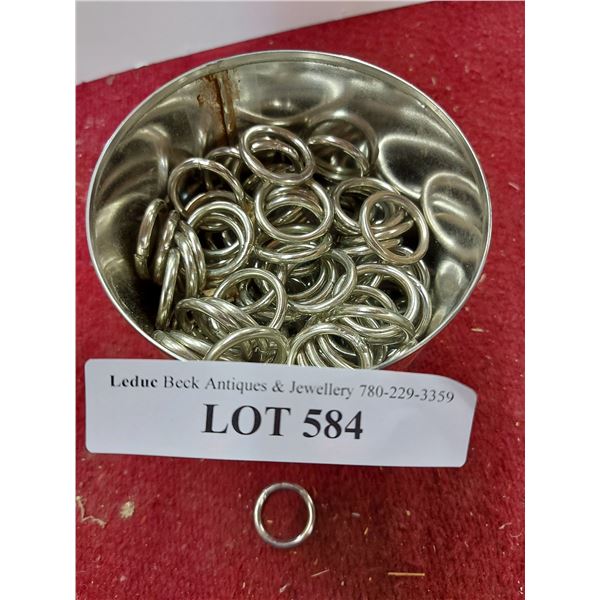 nickel plated rings - approx 240