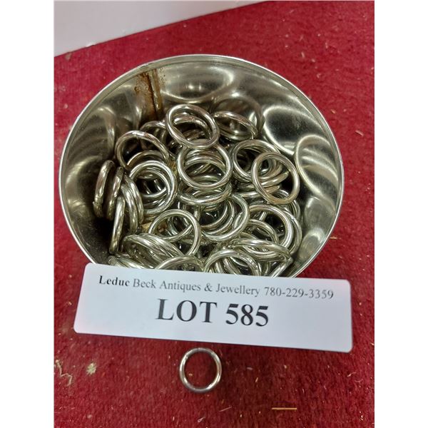 Rings - nickel-plated, solid, approx 240