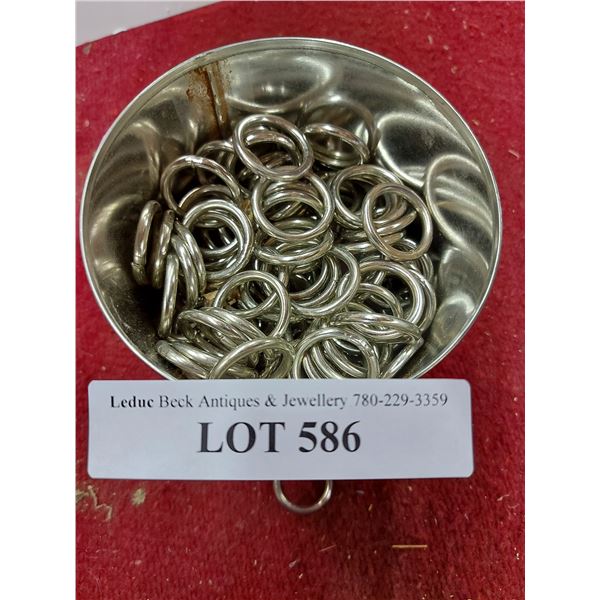 1" nickel-plated, solid rings ~240 count