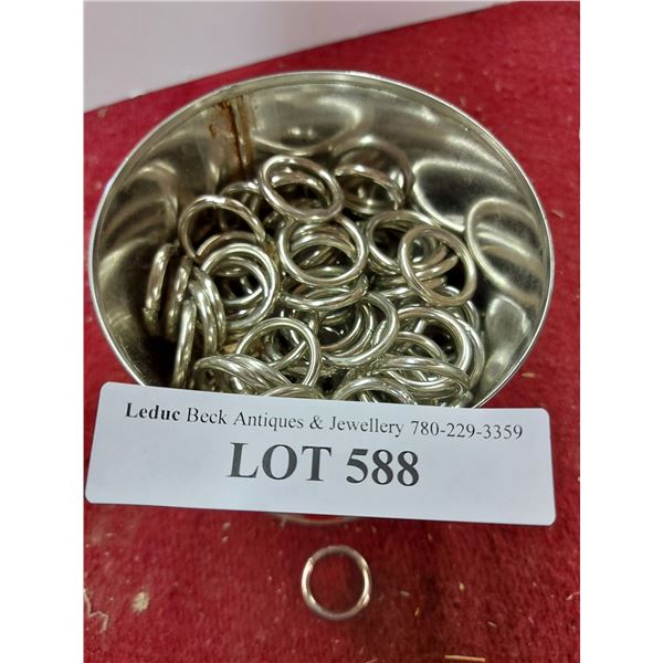 Rings - nickel-plated, solid, 1" quantity: approx 240