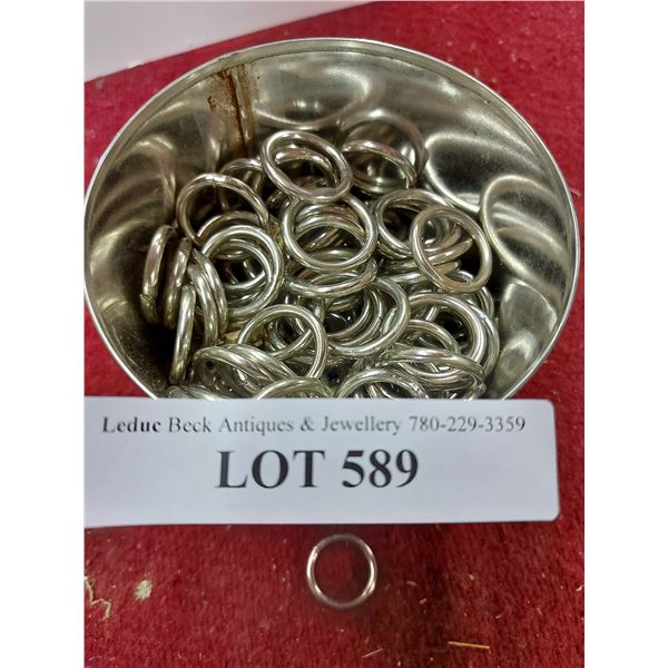 1" nickel-plated, solid rings ~240 count