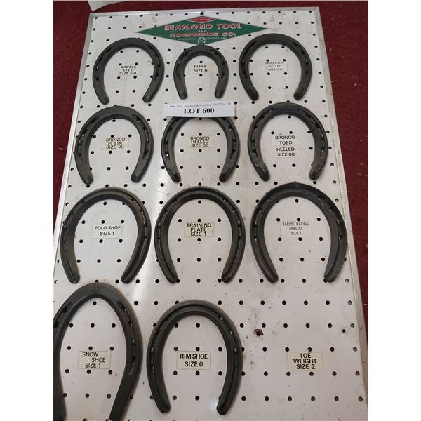 Diamond Tool and Horseshoe Co. horseshoe display board vintage Beck