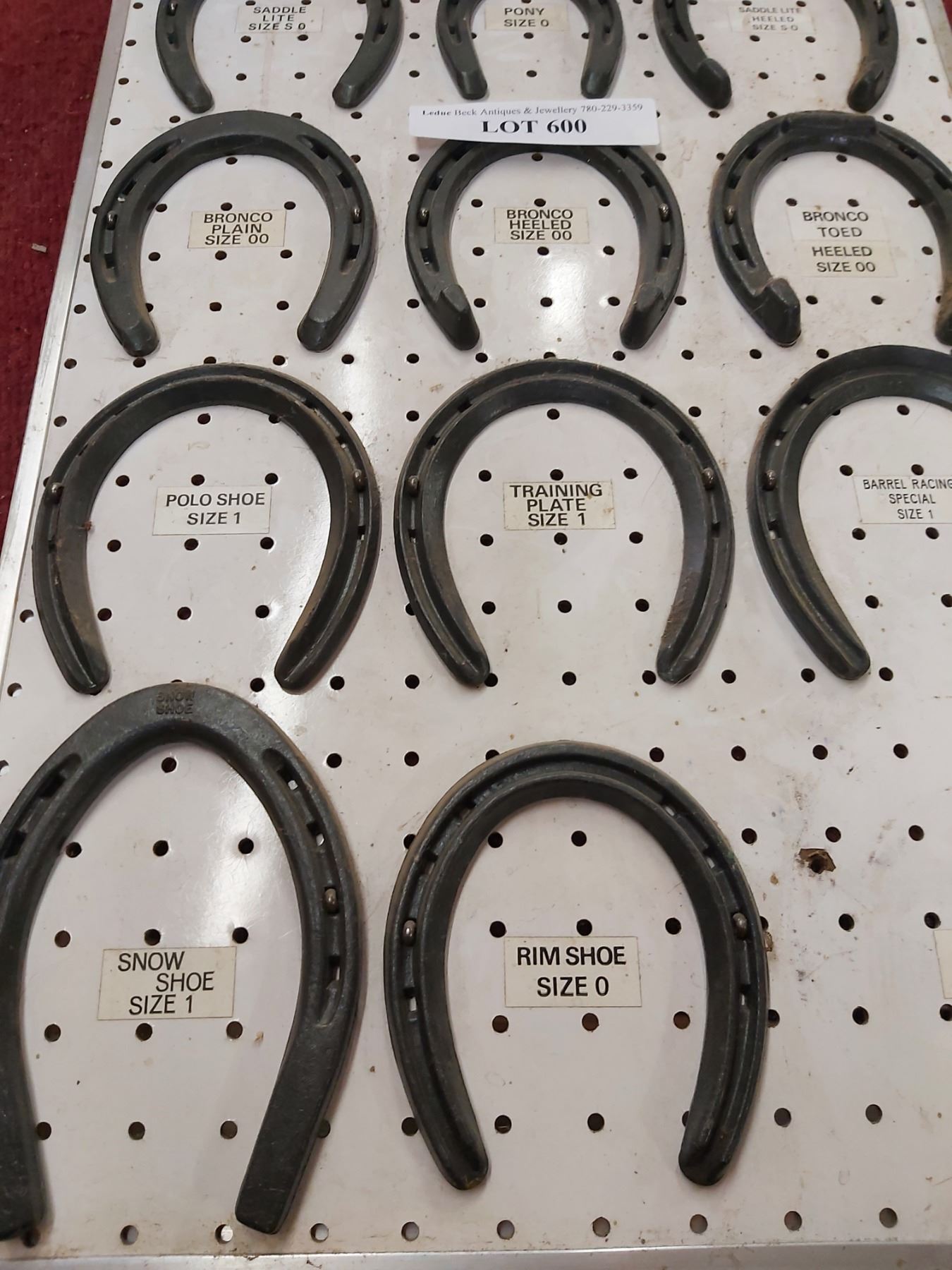 Diamond Tool and Horseshoe Co. horseshoe display board vintage Beck