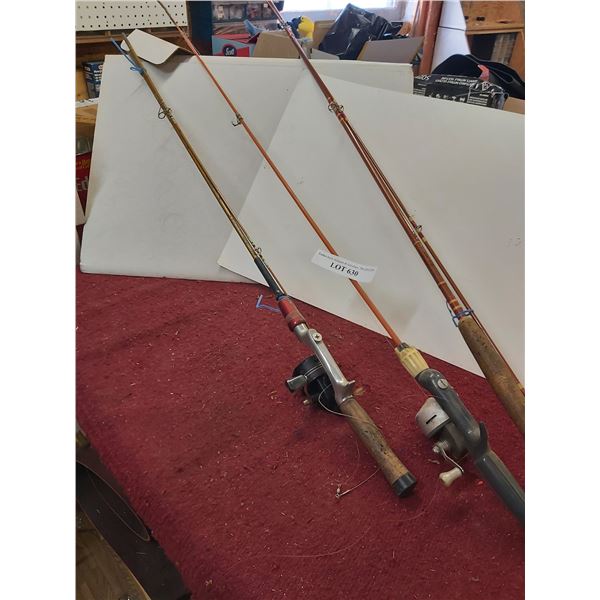 3 vintage fishing rods