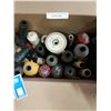 Image 3 : Box of various threads, sewing needles, various coloured crafting rope samples