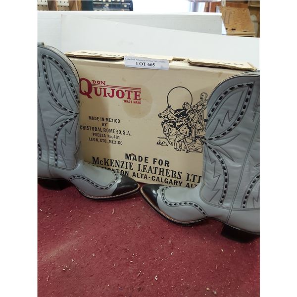 Brand new Don Quixote leather cowboy boots