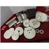 Image 1 : Asst buffing materials incl buffing wheel compound set pcs, asst buffing/polishing pads, colour wax