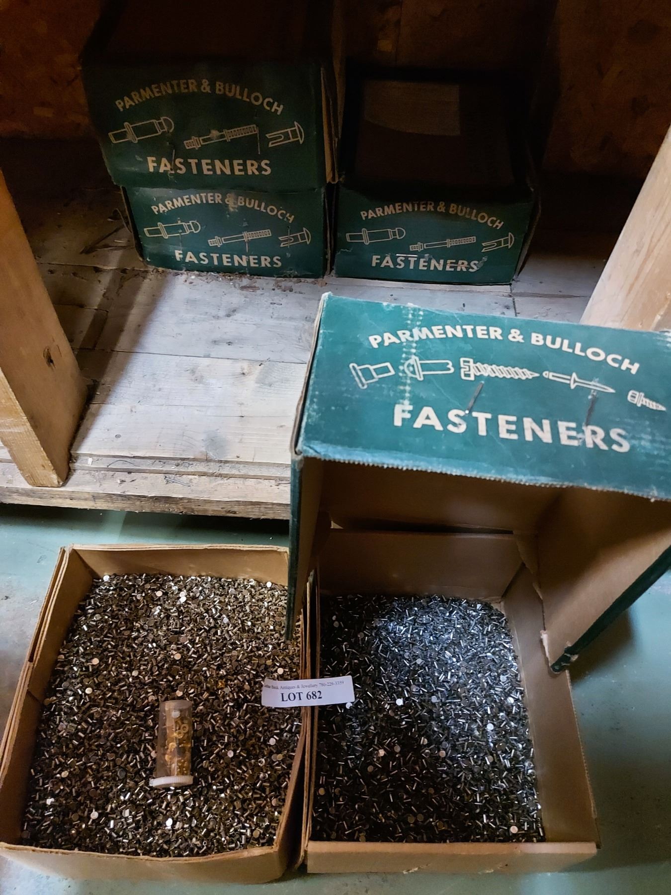 6 boxes of fasteners